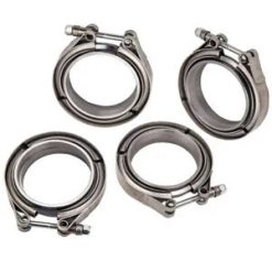 O'Reilly Auto Parts – Four 3" V-Band Clamp Flange Bundle for Turbo Exhaust Down-pipe Stainless Steel